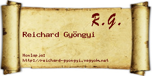 Reichard Gyöngyi névjegykártya