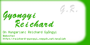 gyongyi reichard business card